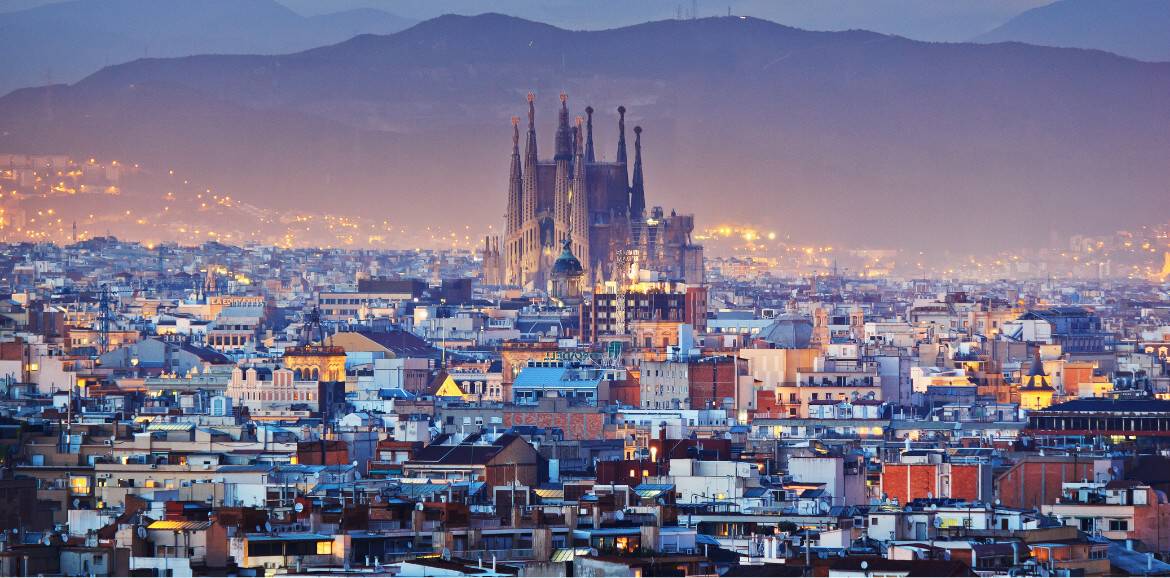 Vista panorámica de la ciudad de Barcelona